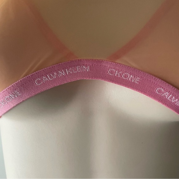 Calvin Klein Orange and Pink Sheer Bra - Picture 7 of 8